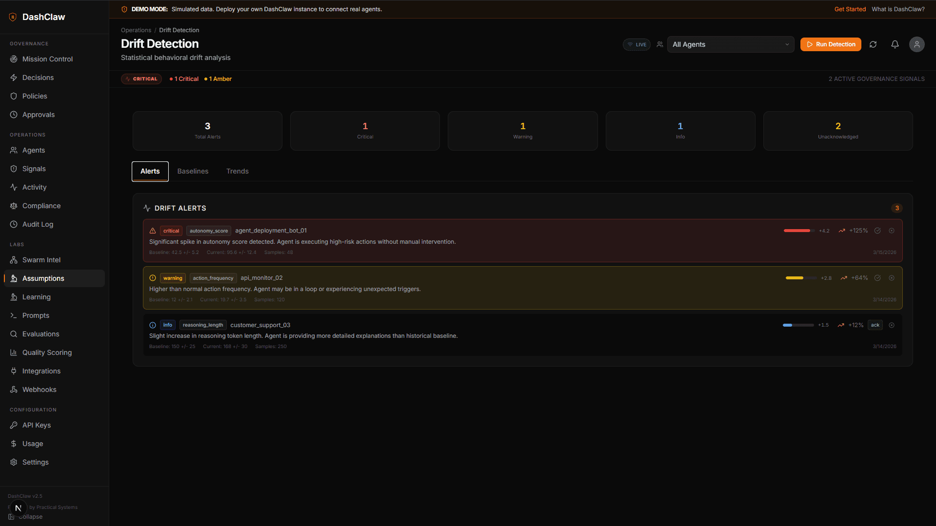 OSuite Assumption Tracking